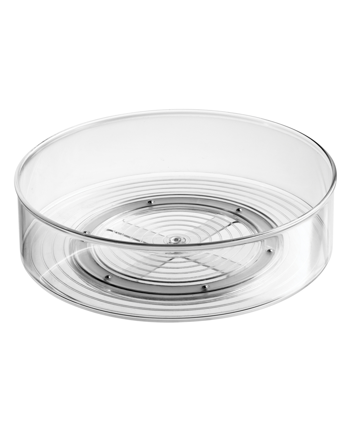 iDesign Plastic Lazy Susan Turntable Organizer, Pantry, Bathroom, General Storage and More, The Linus Collection-9,- Clear