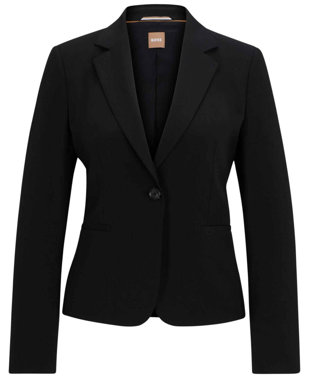 Hugo Boss Boss By  Women's Regular-fit Button-up Jacket In Black