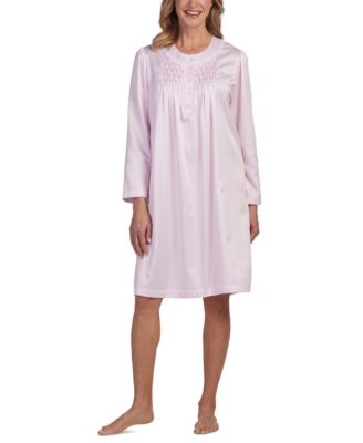 Miss Elaine - Women's Embroidered Long-Sleeve Nightgown