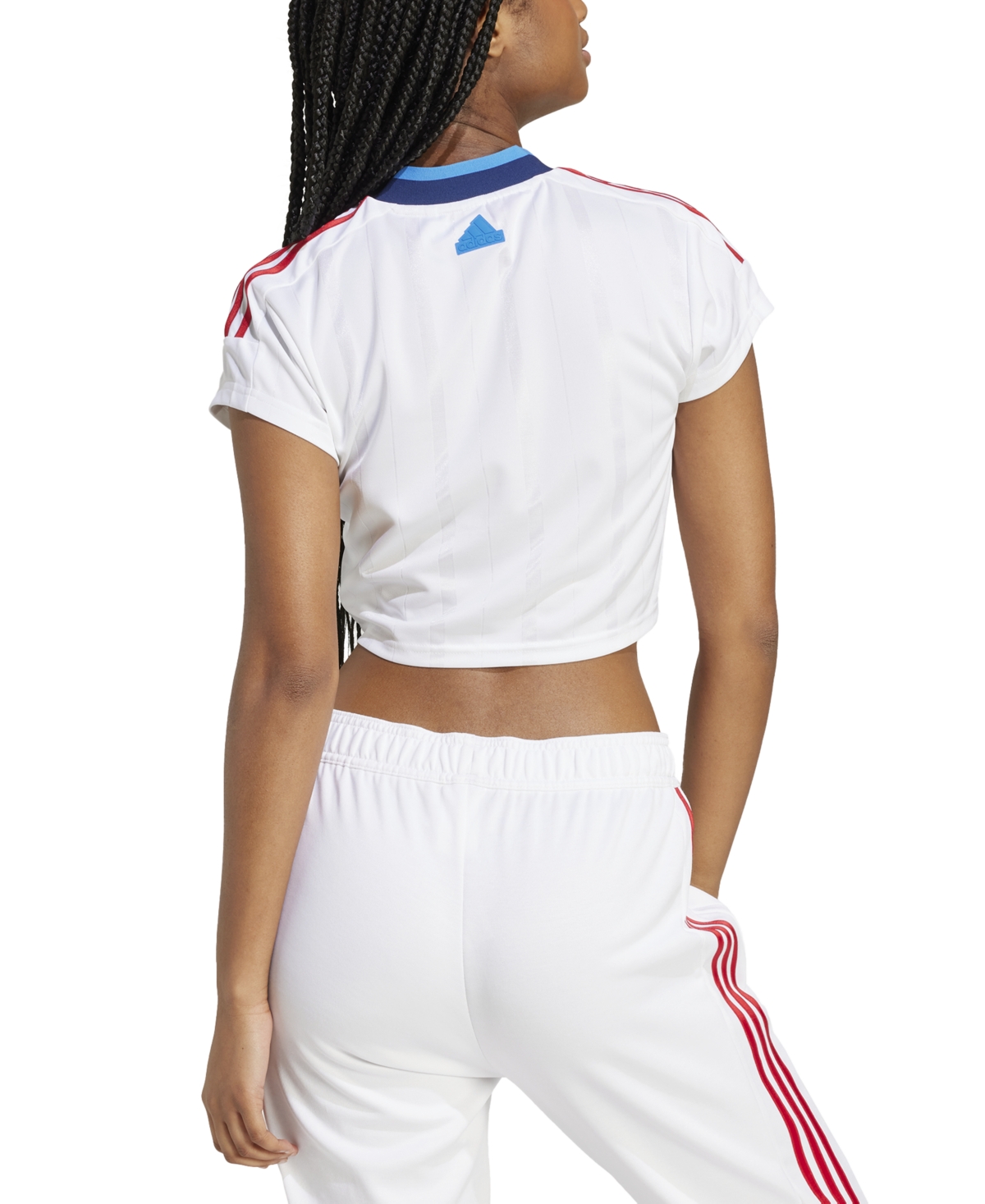 adidas Women's Tiro 3-Stripes Short-Sleeve Crop Top