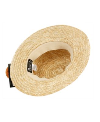 Wheat Straw Skimmer Boater Hat