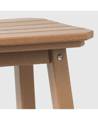 5 PC HDPE Outdoor Patio Dining Bar Table Set and Counter High Stools