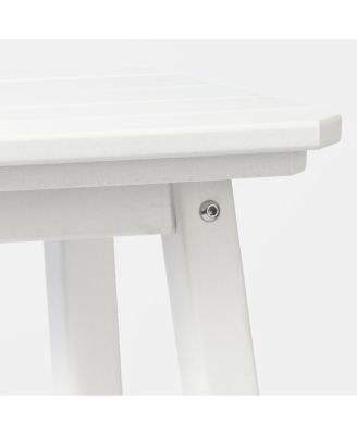 5 PC HDPE Outdoor Patio Dining Bar Table Set and Counter High Stools