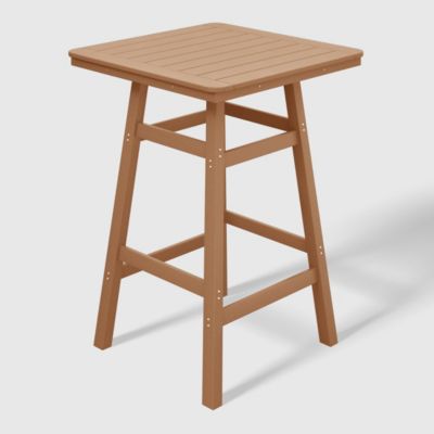 5-Piece HDPE Outdoor Patio Dining Bar Bistro Table Set with Bar Stools