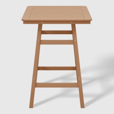 5-Piece HDPE Outdoor Patio Dining Bar Bistro Table Set with Bar Stools