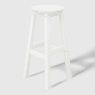 29" HDPE Outdoor Patio Round Bar Stool Set of 3