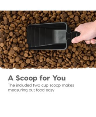 33qt + 12qt Airtight Pet Food Container Combo with Scoop, Black