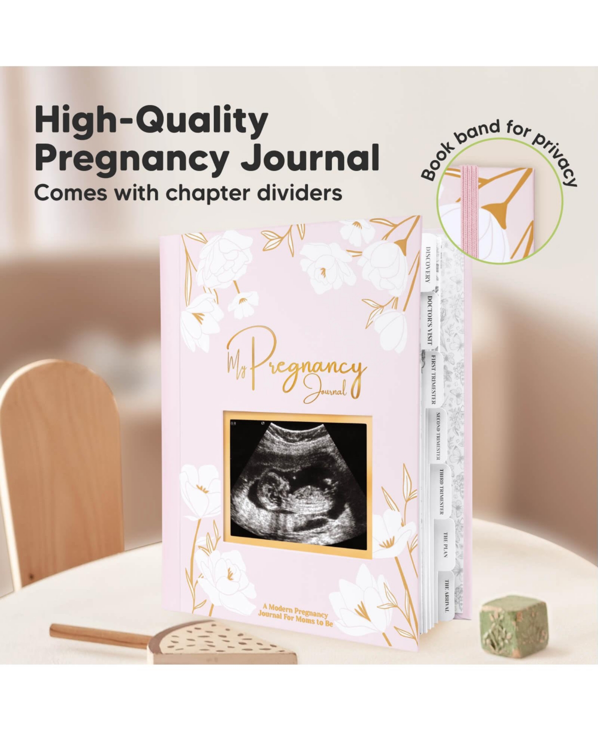 KeaBabies Pregnancy Journal, Pregnancy Announcements, 80 Pages Hard Cover Pregnancy Book For Mom To Be Gift