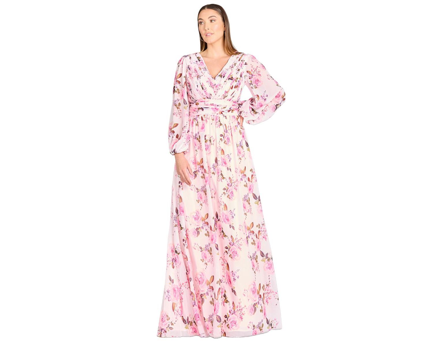 Women's Long Sleeve Print Dress