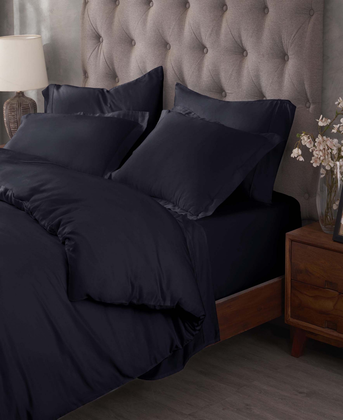 Superior Egyptian Cotton 400 Thread Count Solid Luxury Duvet Cover Set,