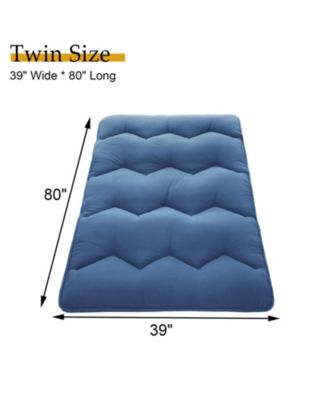 Futon Mattress Floor Mattress Pad Portable Dorm Sleeping Pad, Twin Size