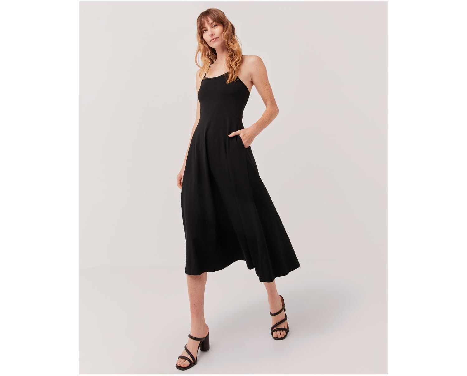 Women's Cotton Fit & Flare Midi Dress