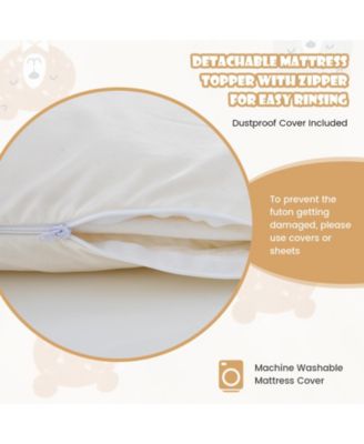 Futon Mattress Floor Sleeping Pad with Washable Cover