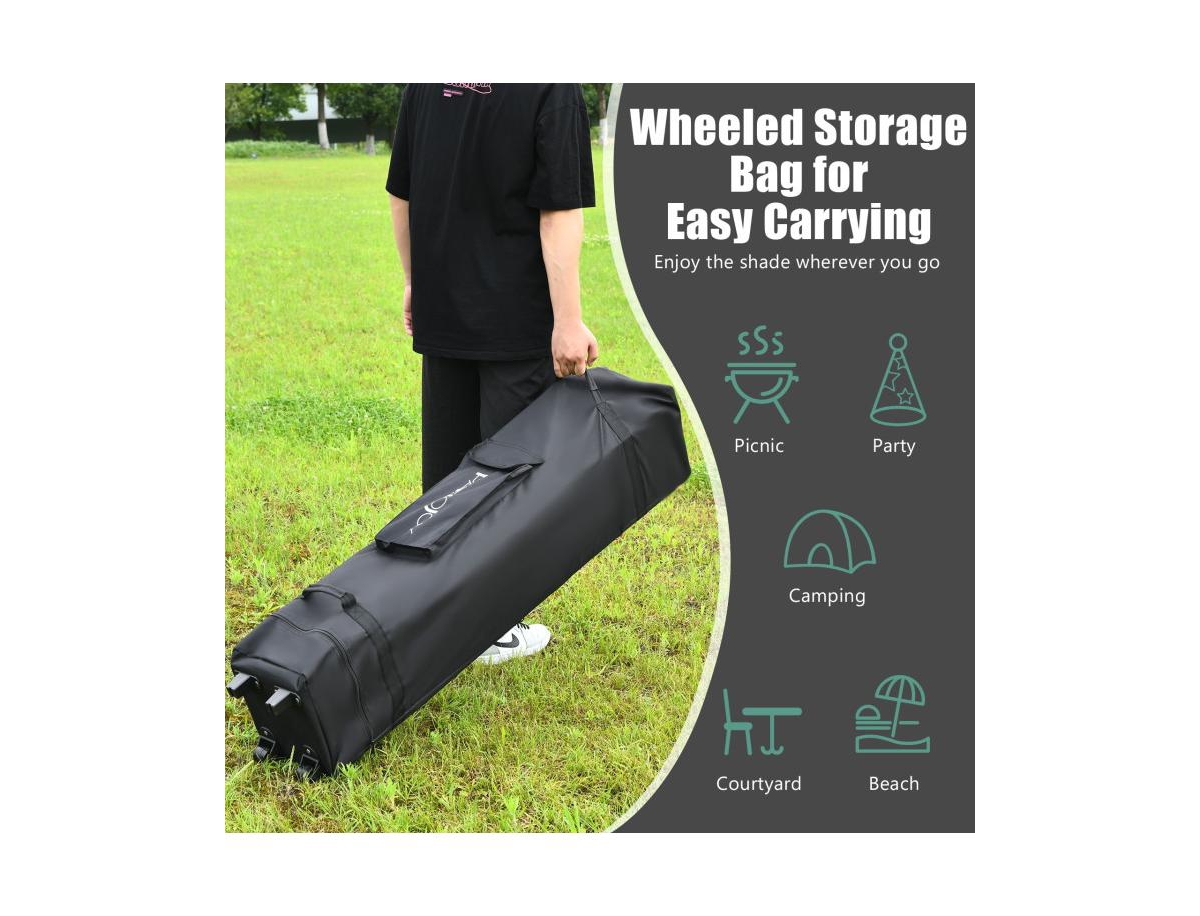 Slickblue 13 Feet x 13 Feet Pop Up Canopy Tent Instant Outdoor Folding Canopy Shelter