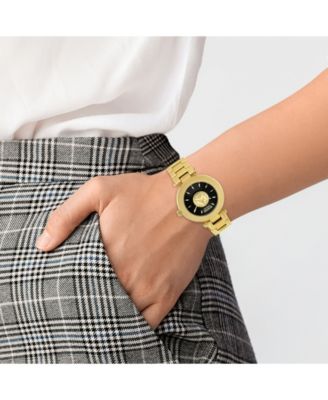 Versus Versace Women's Brick Lane Lion IP Yellow Gold Stainless