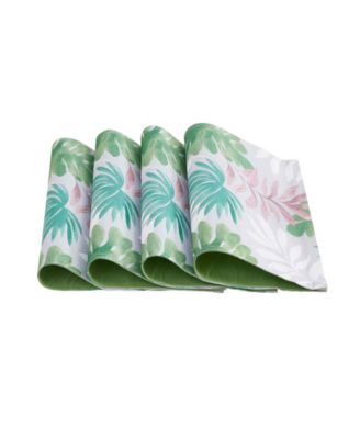 Cover Palm Water-Resistant Indoor and Outdoor Placemats, Set of 4, 13" x 19"