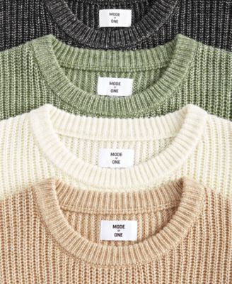 Men's Long-Sleeve Relaxed Crewneck Sweater, Created for Macy's