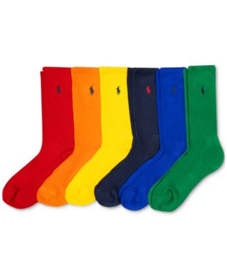 Men's 6-Pk. Performance Colorful Crew Socks