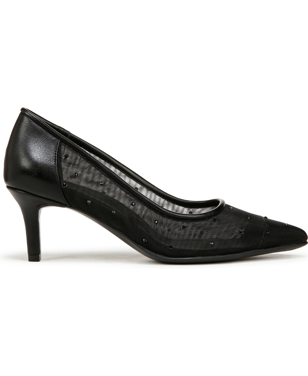 Naturalizer Women's Everly 4 Dress Pumps - Black Faux Leather - Polyurethane /Mesh
