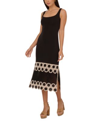 【海外限定】AdriannaPapell ☆ドレスAdrianna by Crochet Sheat Adrianna by Adrianna Papell Women's Knit Crochet Sleeveless