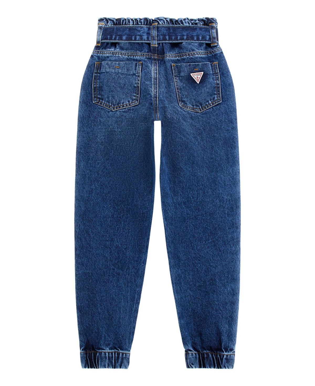 Guess Big Girls Tie Belt Paper Bag Waist Denim Cargo Jeans
