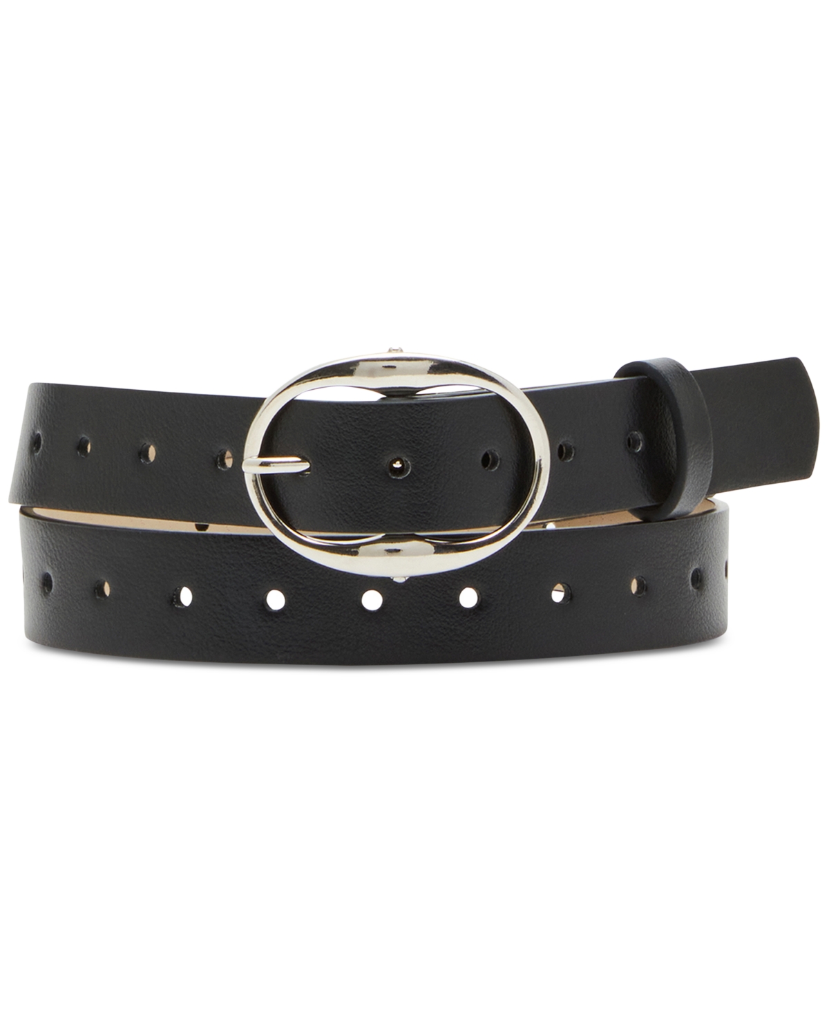 Steve Madden Women's 2-Pc. Faux-Leather Belt Set -black