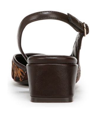 Jayla Mid-Heel Square Toe Slingback Pumps