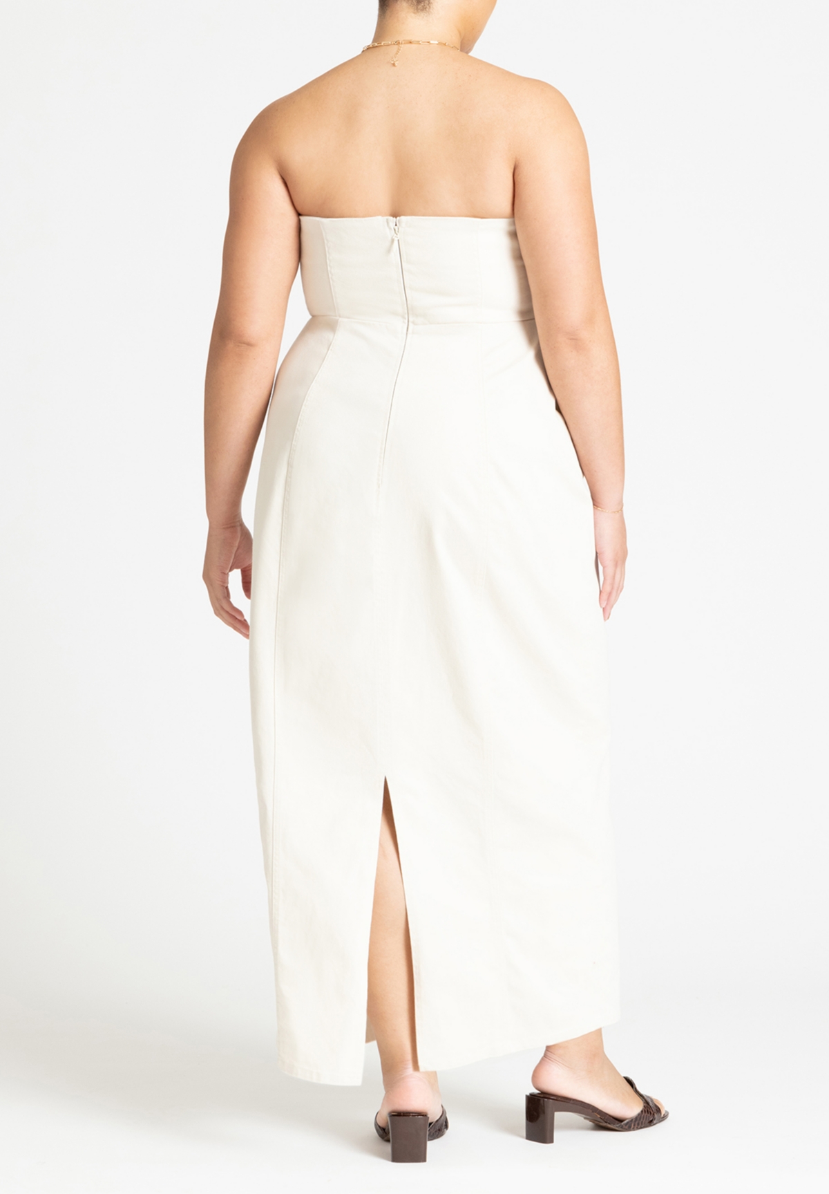 Eloquii Women's Denim Column Dress