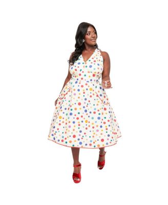 Unique Vintage Plus Size 1950s Halter Swing Dress Macy s