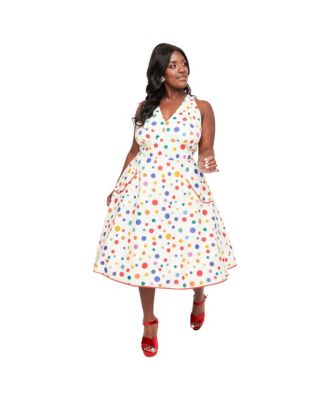 Unique Vintage Plus Size 1950s Halter Swing Dress - Macy's