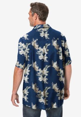 Men's Big & Tall Printed Camp Shirt