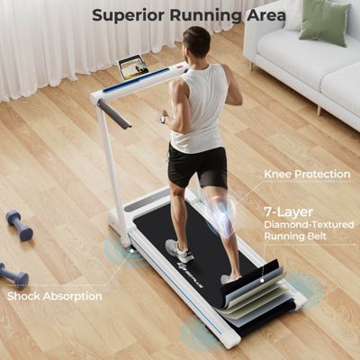 2.25HP 3-in-1 Folding Treadmill W/Table Speaker Remote Control
