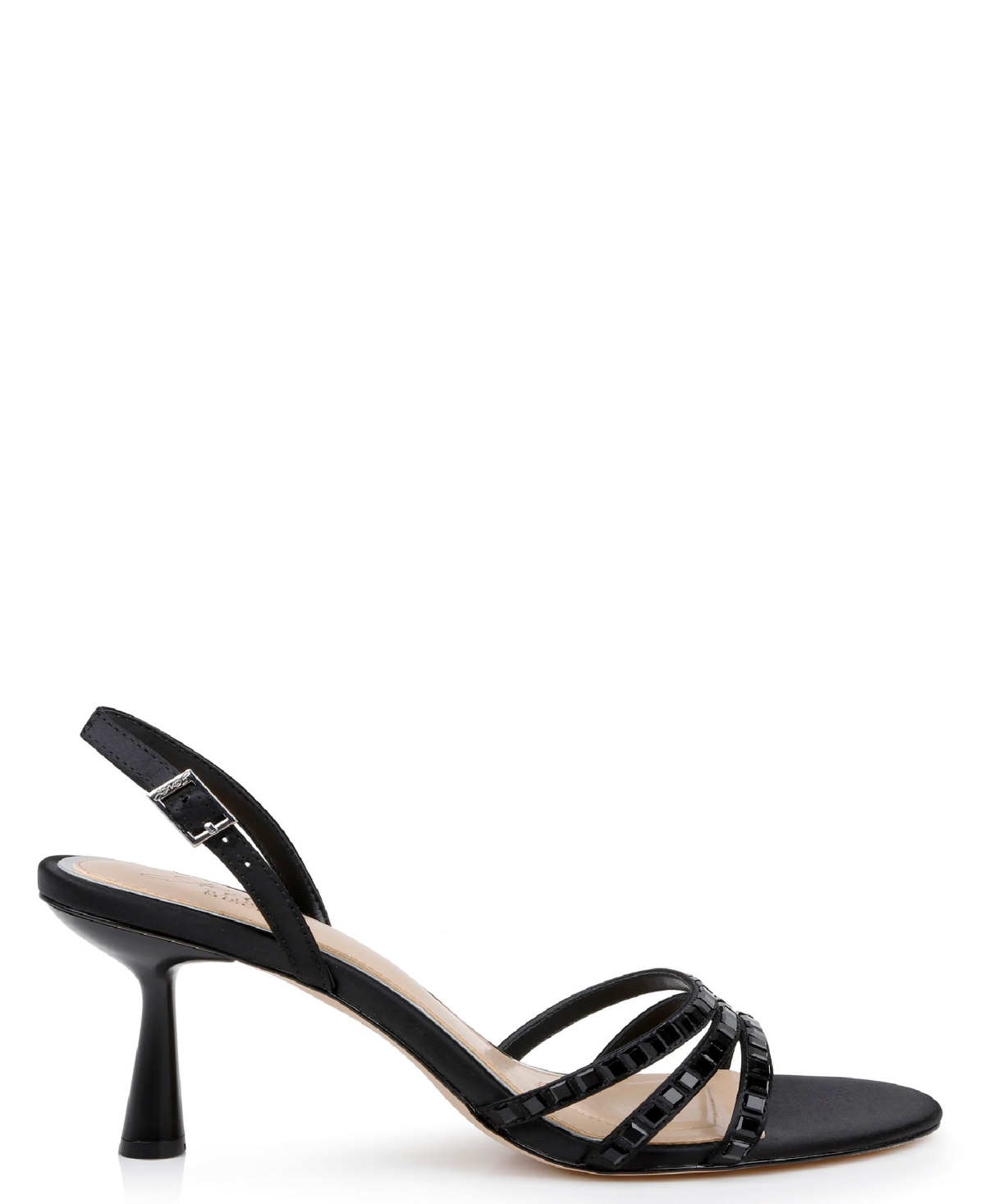 Jewel Badgley Mischka Kathryn Evening Sandal In Smoke Fabric