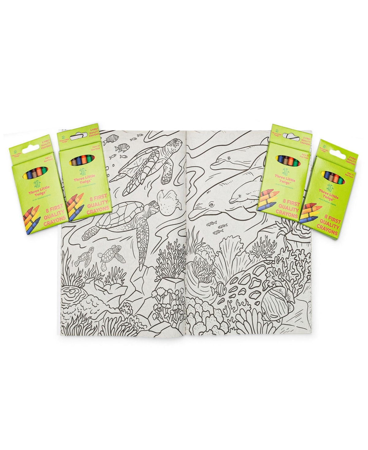 Montrose Colors Three Little Twigs Animals Of The World Coloring Books Bundle In Multi