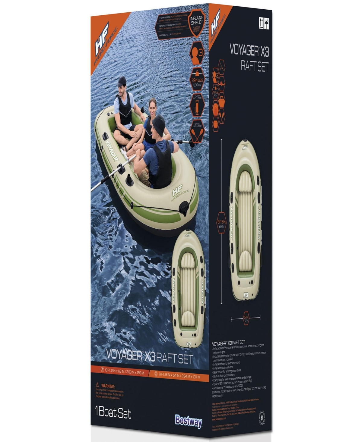 Bestway Hydro-force Treck X3 Inflatable Raft Set In Multi