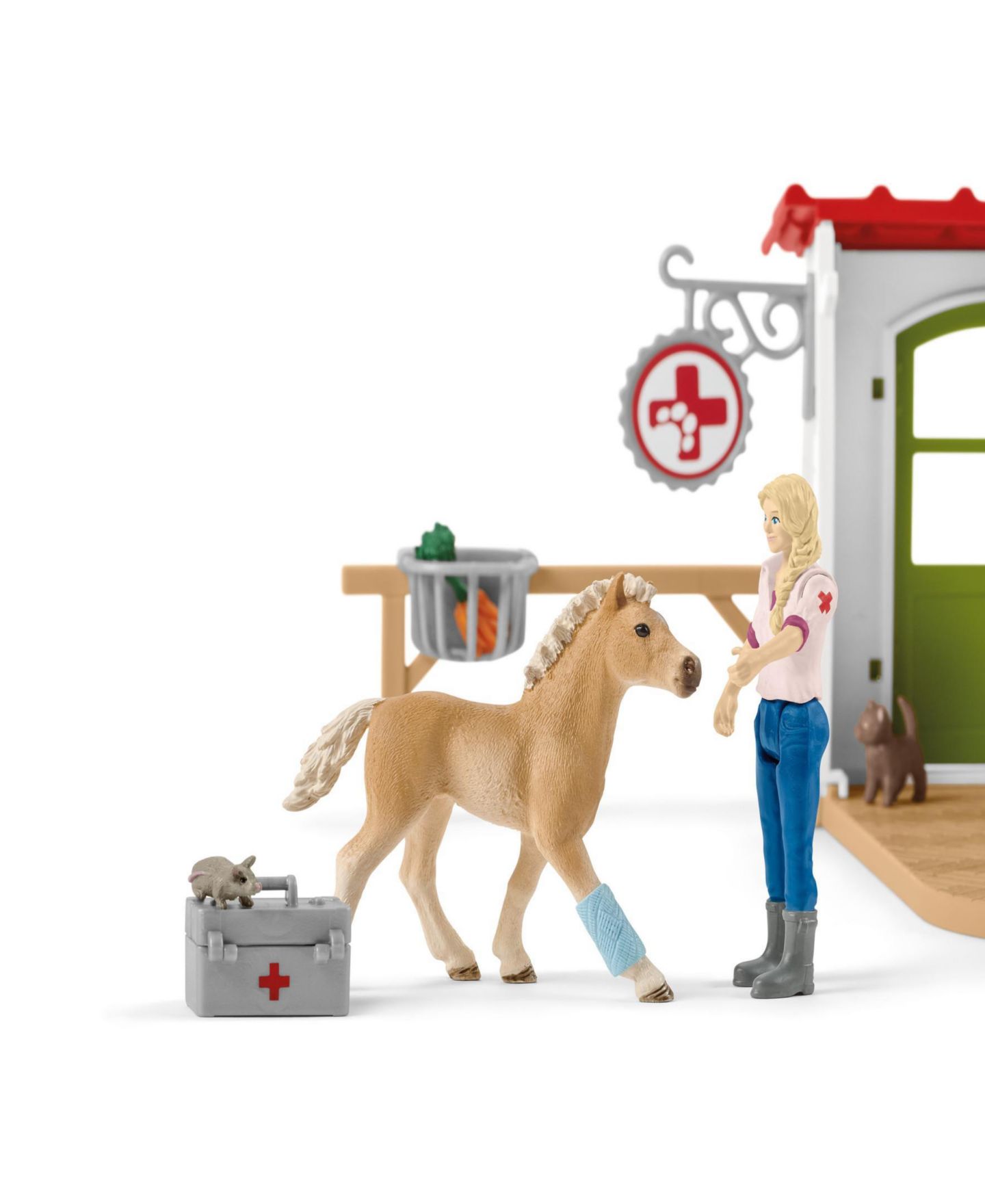 Детские фигурки Schleich Farm World Veterinarian Practice With Pets Playset — фото 7