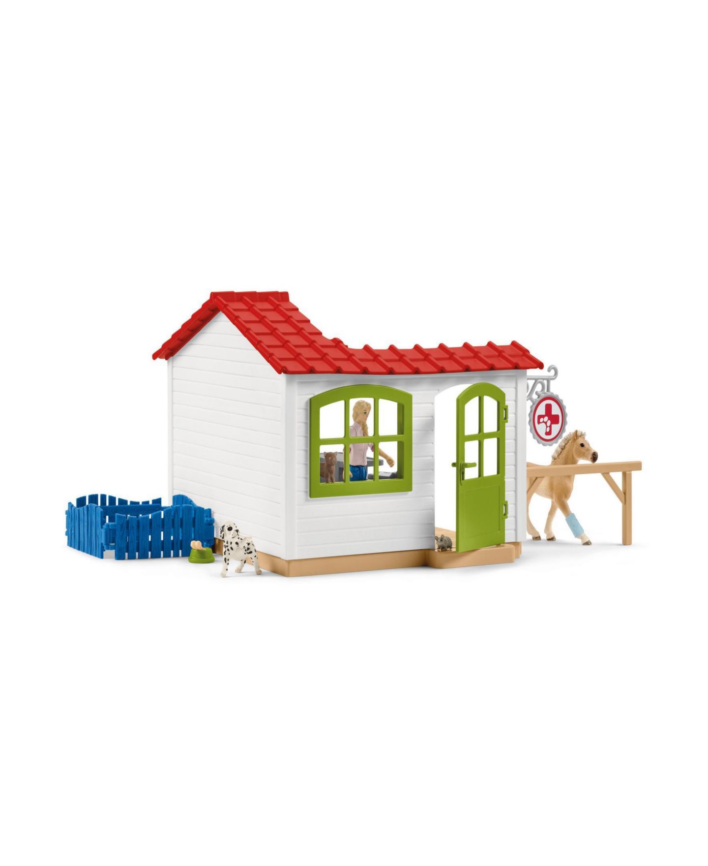 Детские фигурки Schleich Farm World Veterinarian Practice With Pets Playset — фото 9