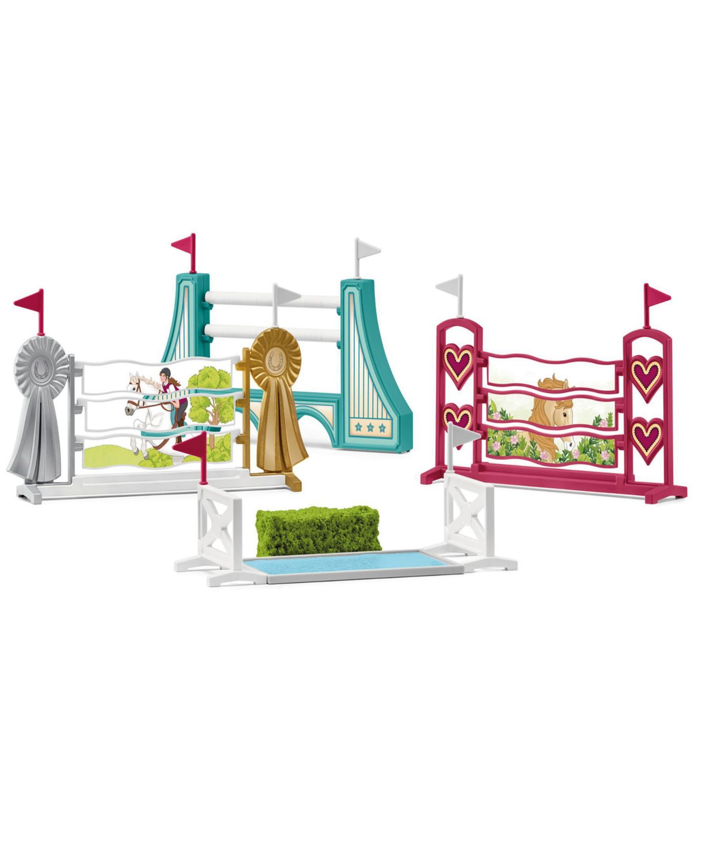 Детский игровой набор Schleich Horse Club Obstacle Course Accessories Playset — фото 1