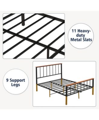 Full Bed Frame with Headboard and Footboard-Full Size