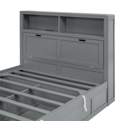 Streamdale Queen Hydraulic Bed w/ LED & Storage