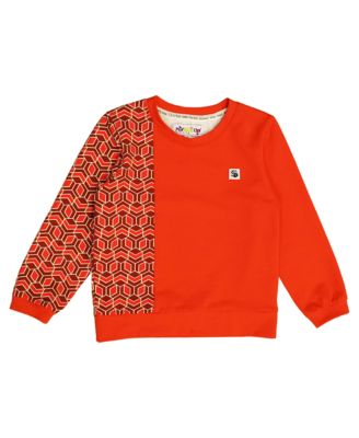 Boys Crewneck Sweatshirt and Jogger Pants Set - Red Multicolor