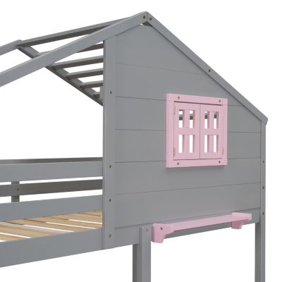 Streamdale Twin Bunk Bed with Drawers, Storage, and Playhouse