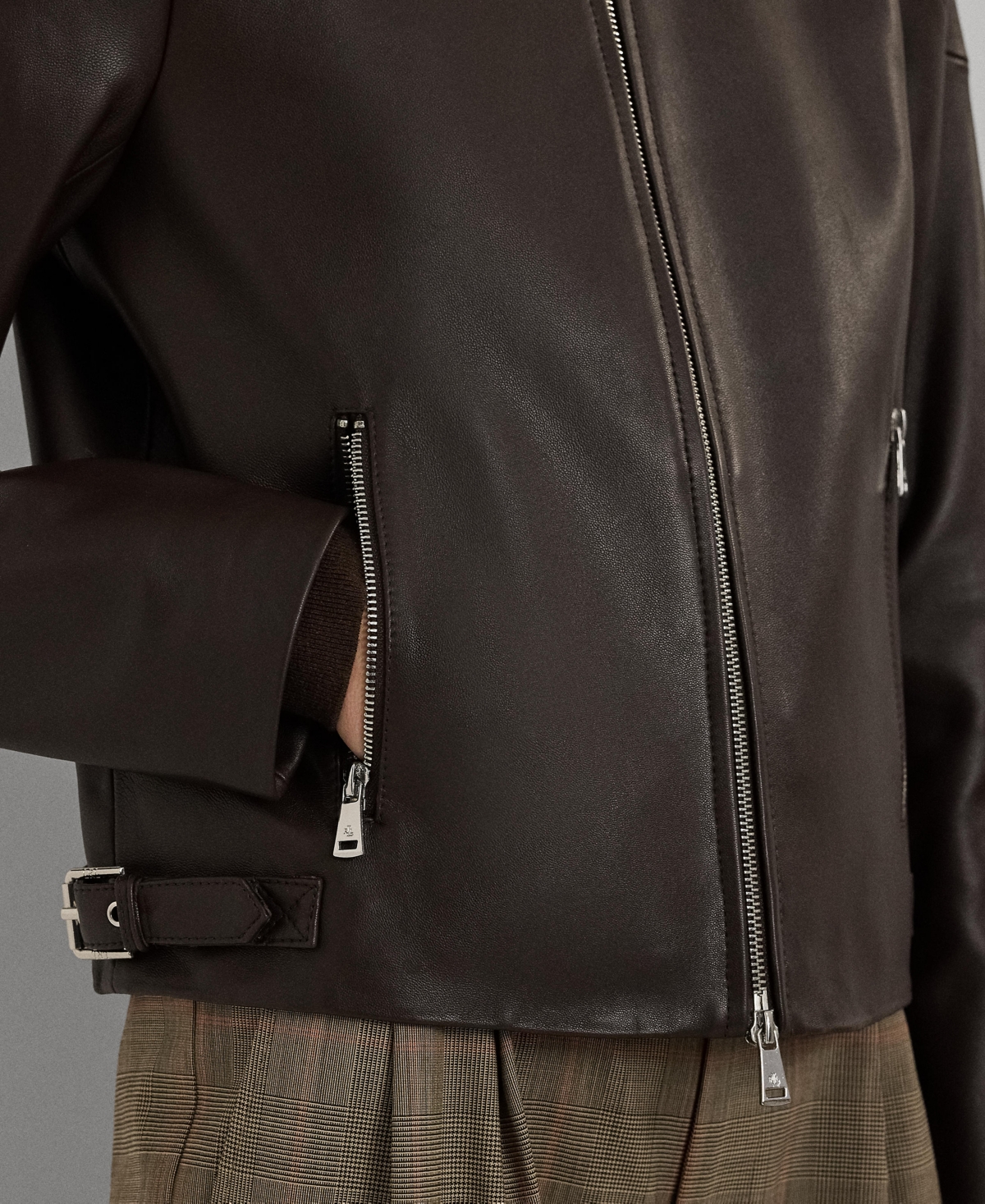 Lauren Ralph Lauren Women's Leather Moto Jacket