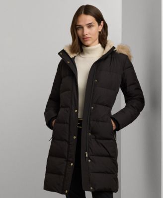 【Ralph Lauren】★ダウンコート★ Faux-Fur Hooded Puffer Coat Lauren Ralph Lauren Women's Faux-Fur Hooded Puffer Coat - Macy's