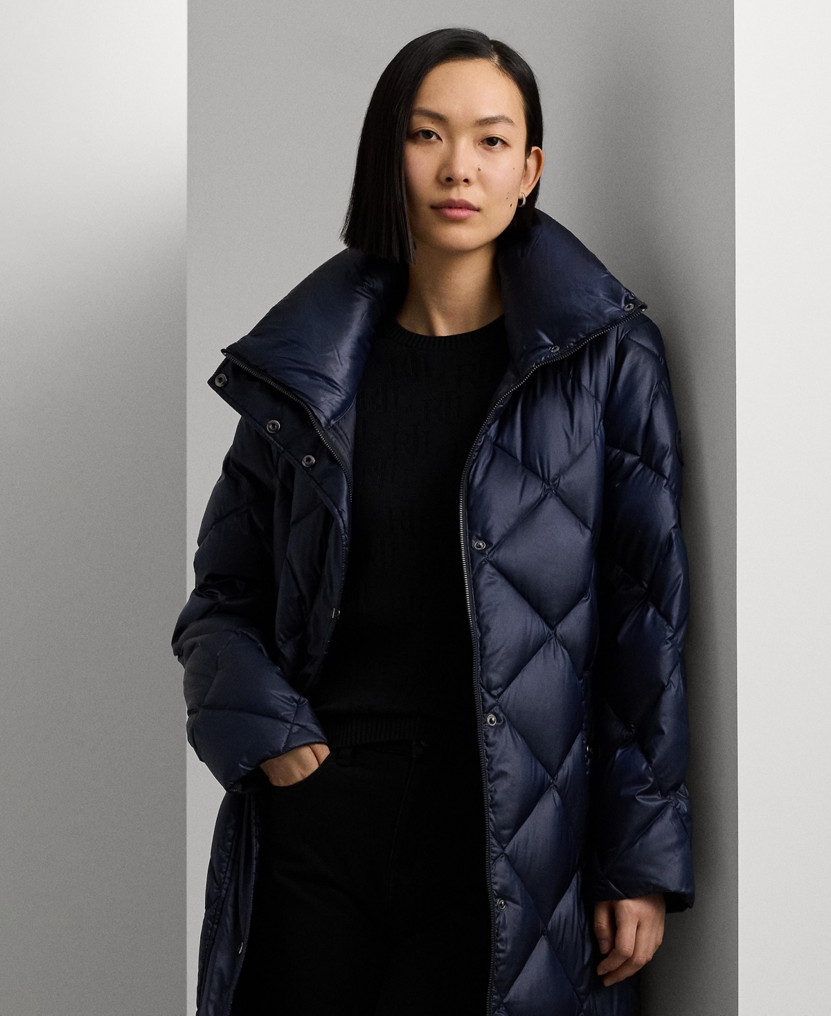 Lauren Ralph Lauren Women's Maxi Diamond Quilted Puffer Coat