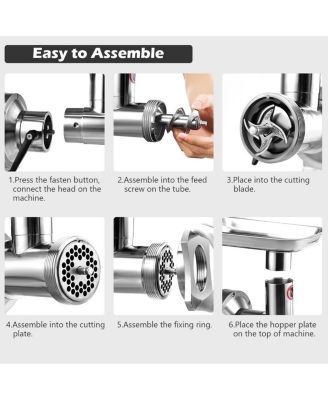 Heavy Duty 1.5HP 1100W 550LB/h Commercial Grade Meat Grinder