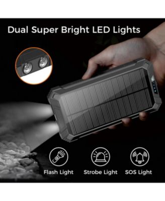 20,000mAh Power Bank- Convenient 4 Built-in Cables & Wireless Charging