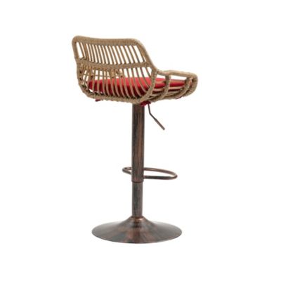 2x Adjustable Swivel Bar Stools with Footrest