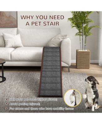 Premium Carpet Pet Ramp - Easy Access for Cats, Dogs, and Puppies