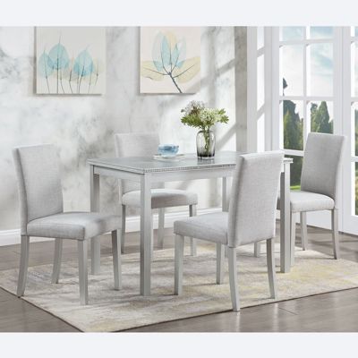 Stunning 5-Piece Dining Set Elegant Table & Upholstered Chairs